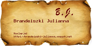 Brandeiszki Julianna névjegykártya